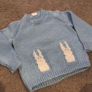 Child hand knit sweater